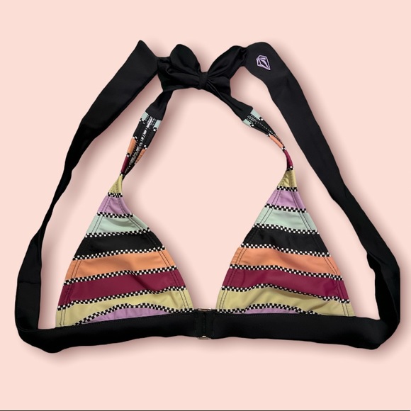 VOLCOM Stripped Bikini Top (size XS) - Picture 2 of 4